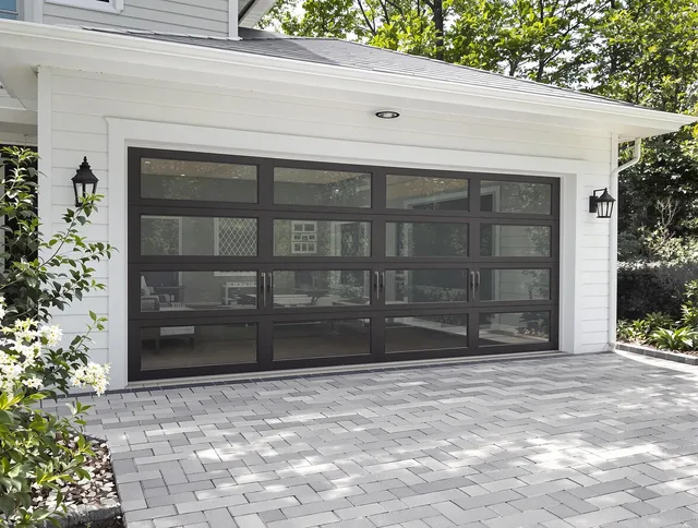 Cleveland Garage Door Repair design specialist presenting custom garage door options to Cleveland homeowner