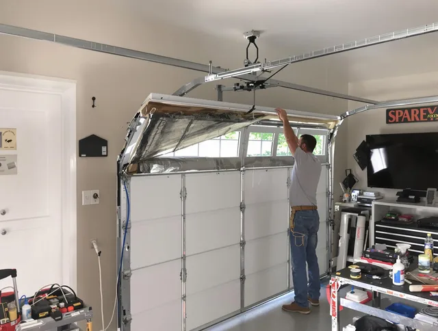 Garage door section replacement by Cleveland Garage Door Repair in Cleveland