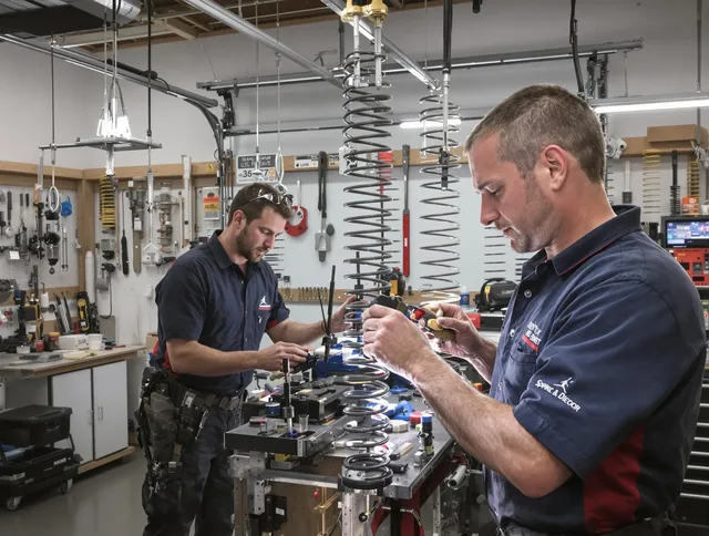 Garage door spring repair service by Cleveland Garage Door Repair in Cleveland